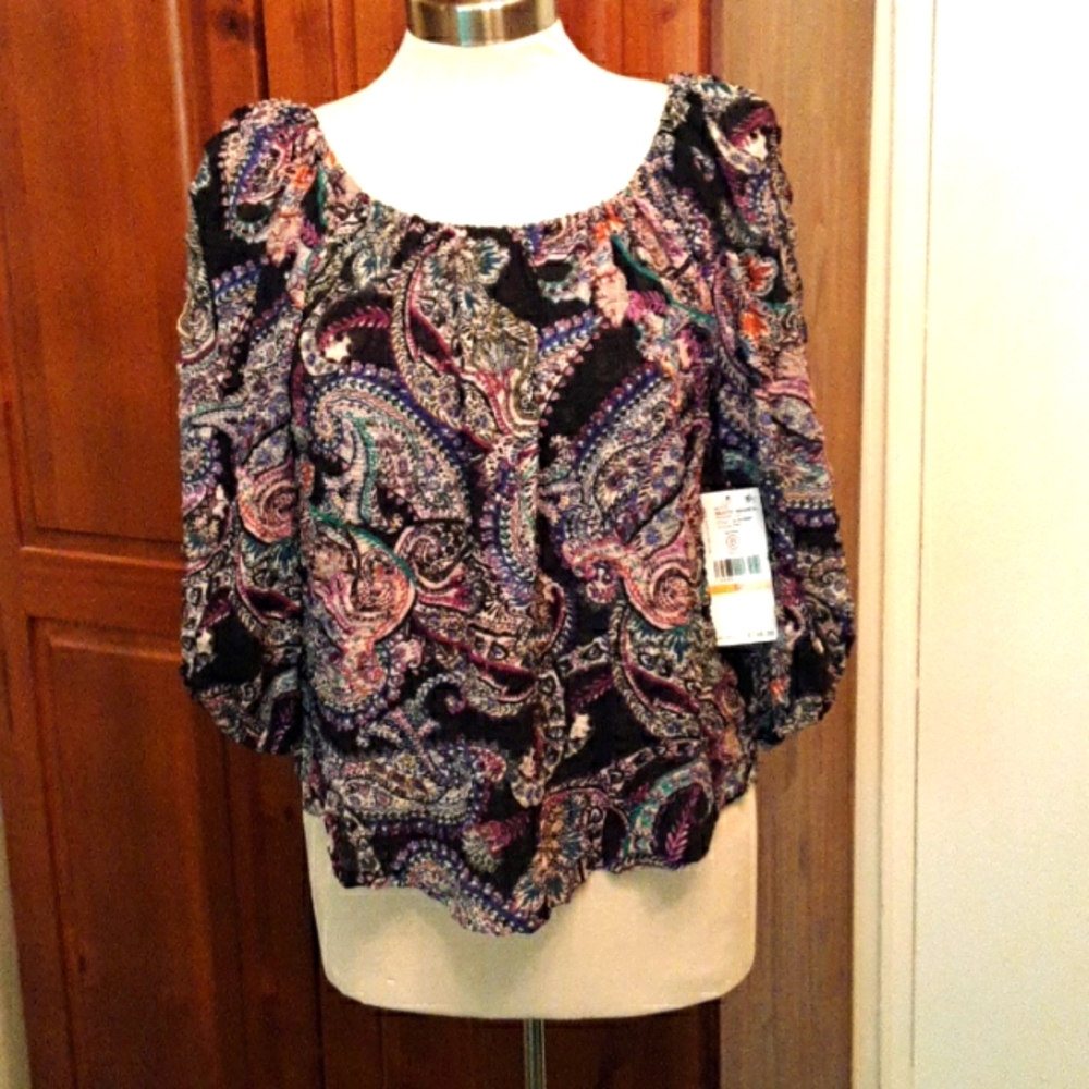 NWT Karen Kane Peasant Top